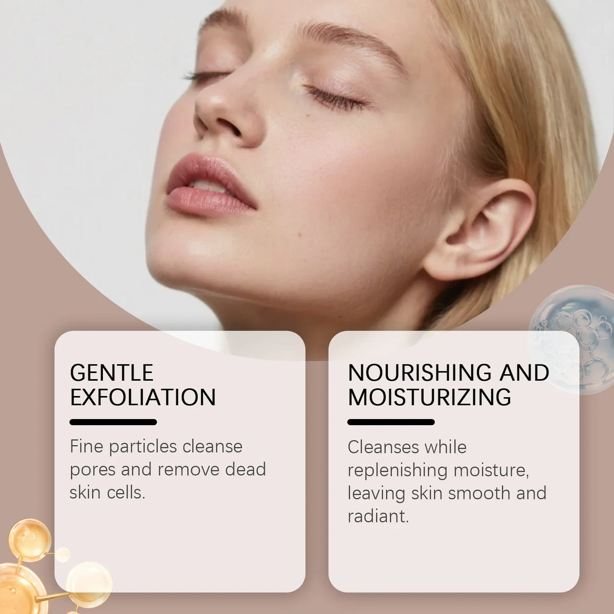 Vanilla Coffee Facial Scrub – Deep Cleansing & Oil Control Facial Exfoliating Scrub Qme