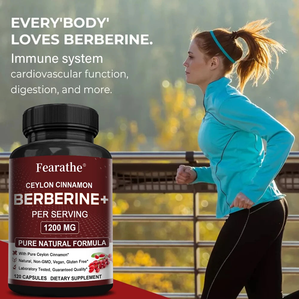 Berberine & Ceylon Cinnamon Capsules | Antioxidant Support Herbal Supplement Qst