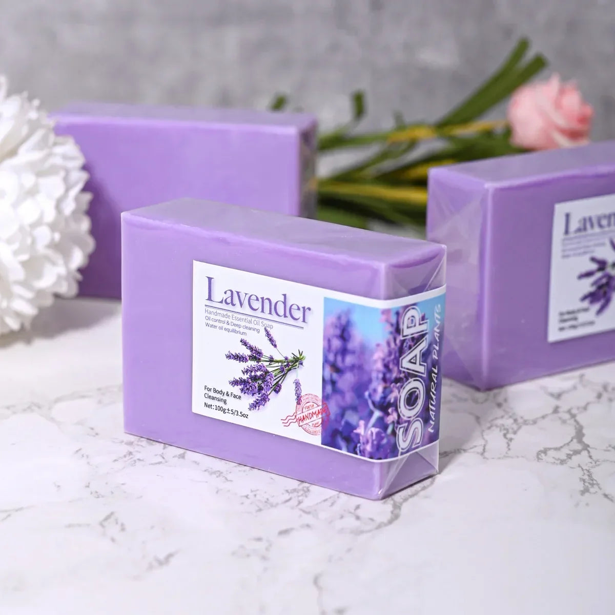 Natural Organic Lavender Essential Oil Handmade Soap Bar Handmade Bar Soap Qme