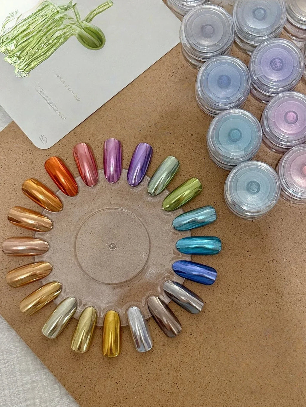 Crystal Mirror Magic Nail Powder – DIY Chrome Nail Art Chrome Nail Powder Qme