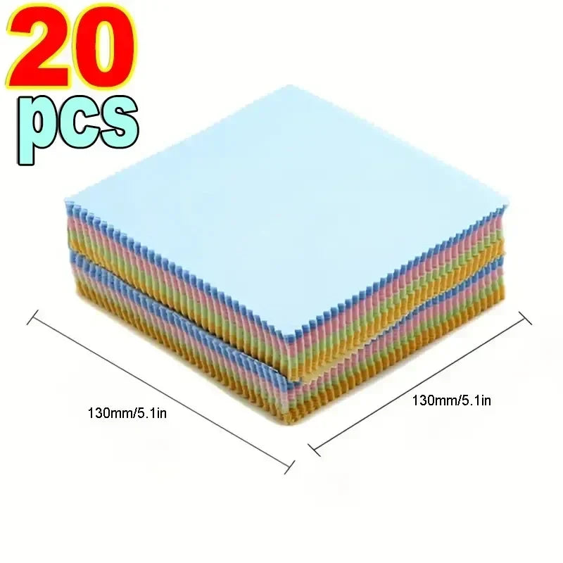 Microfiber Chamois Cleaning Cloth for Glasses & Screens Microfiber Cleaning Cloth Qme 20pcs