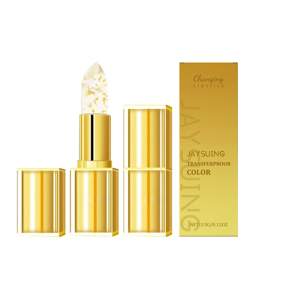 Gold Leaf Color Changing Lip Balm – Hydrating & Glossy Color Changing Lip Balm Qst 1pc