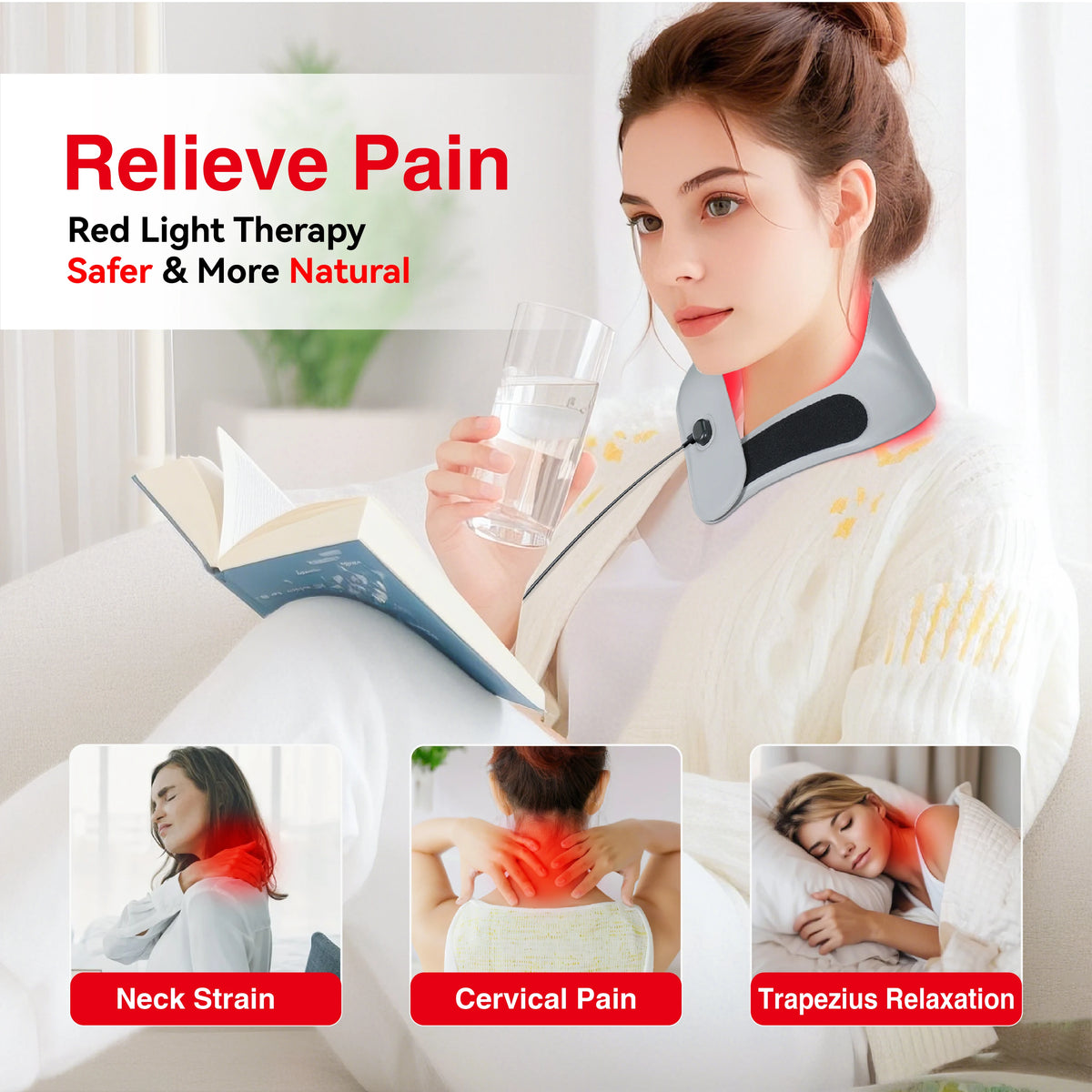 Hello Face L1 Neck Red Light Therapy Device 660nm 850nm Red Light Therapy Device Qst