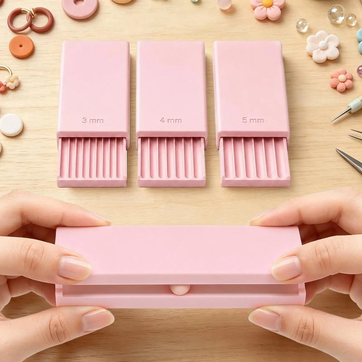 3D Print Clay Bead Maker – 4-Size DIY Jewelry & Nail Art Tool Clay Bead Maker Qme