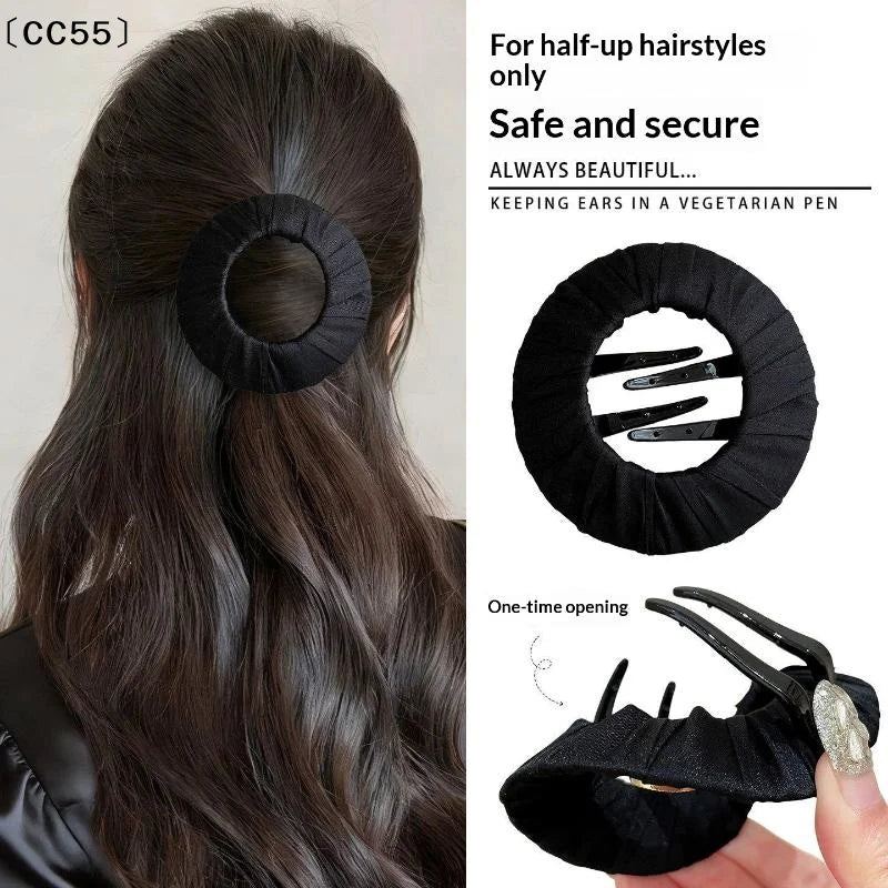 Flat Pancake Hair Claw Clip – Non-Slip Soft Padded for Women Hair Claw Clip Qst