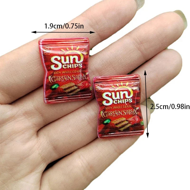 Miniature Potato Chips Dollhouse Snack Decorations – Resin Dollhouse Miniature Prop Qme