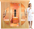 2-Person Infrared Sauna Room | Canadian Hemlock, 3400W, 10 Heaters Infrared Sauna Room Qst United States 2Person