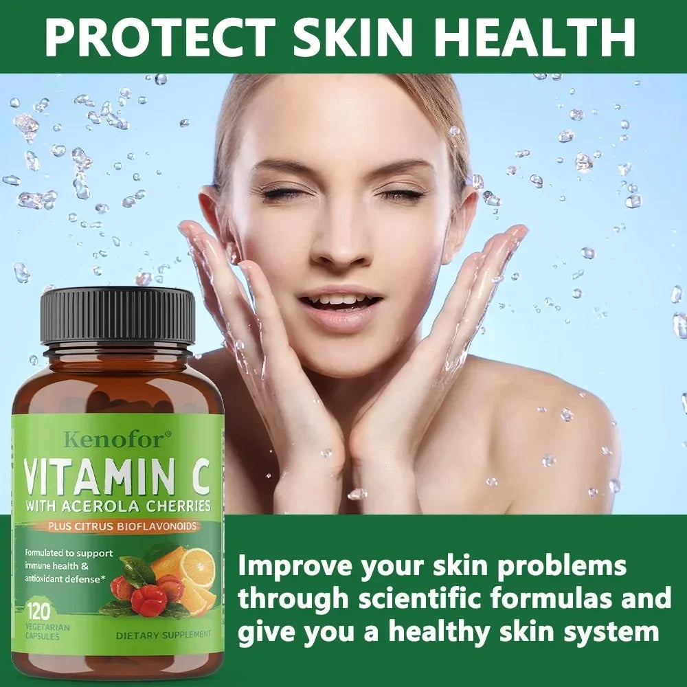 VITALXTRA Vitamin C Supplement – Non-GMO Vegan Capsules Vitamin C Supplement Qst