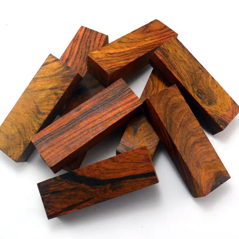 Yellow Orange Wood Blank for DIY Knife Handle Making 120x40mm Wood Craft Blank Qst 120X40X25MM