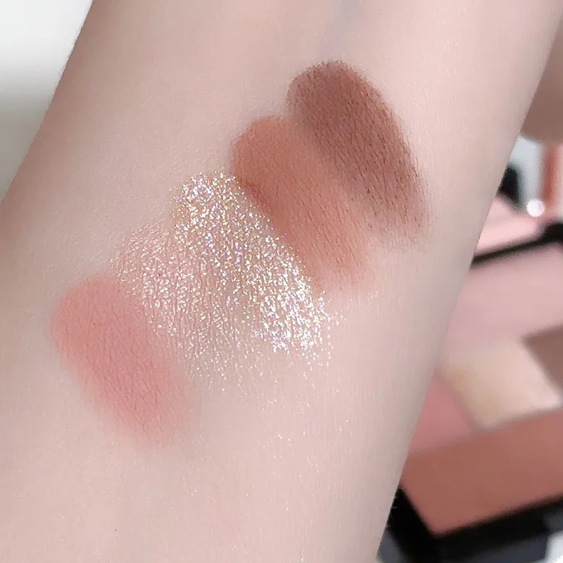 5-Color Eyeshadow & Blush Palette – Matte Highlight Makeup Eyeshadow Palette Qst