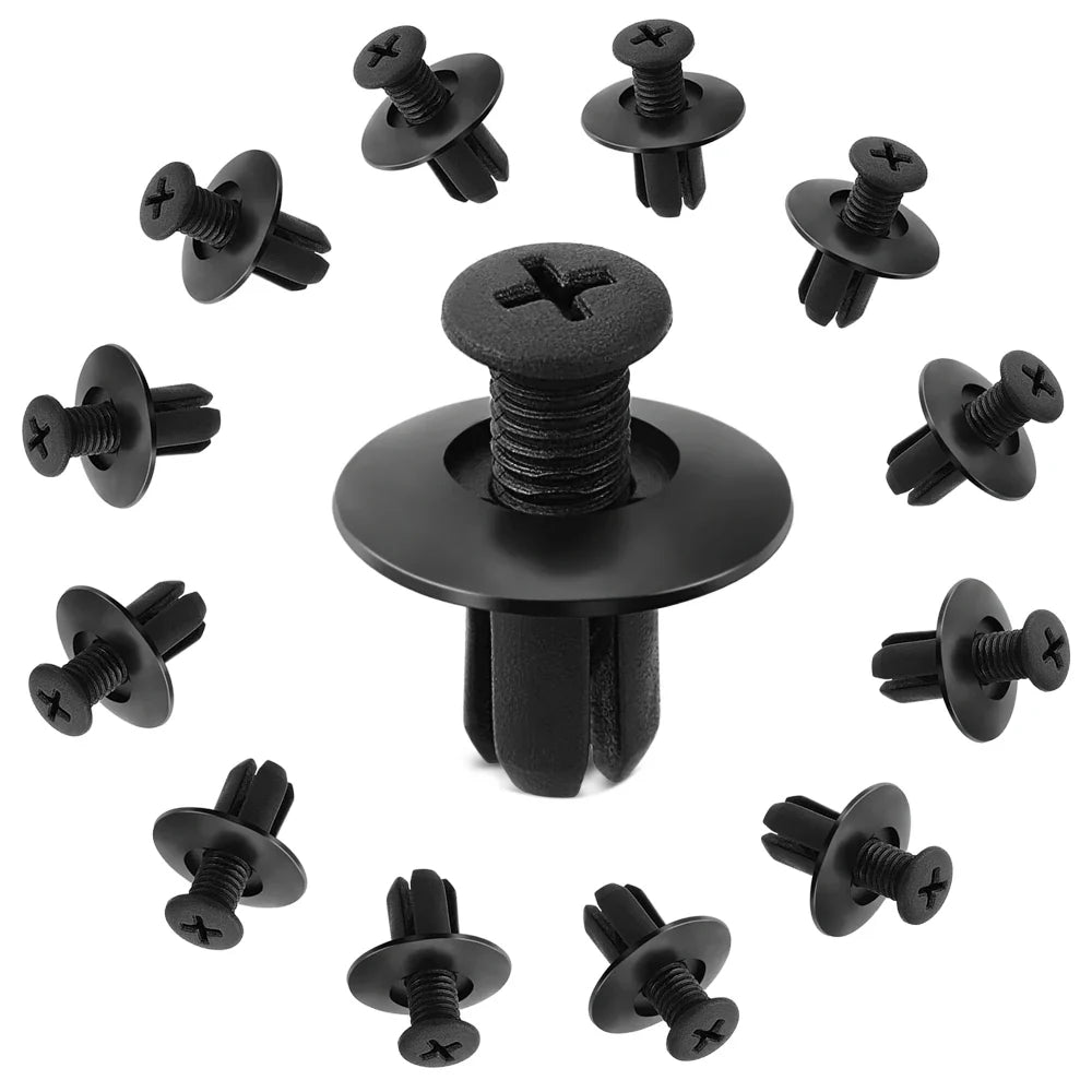 Plastic Push Pin Rivet Clips Car Door Panel Fasteners 50/100 Auto Panel Fasteners Qme
