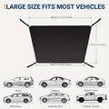 600D Waterproof Windshield Cover – Anti-Ice Snow & Frost Guard Windshield Cover Qme Black