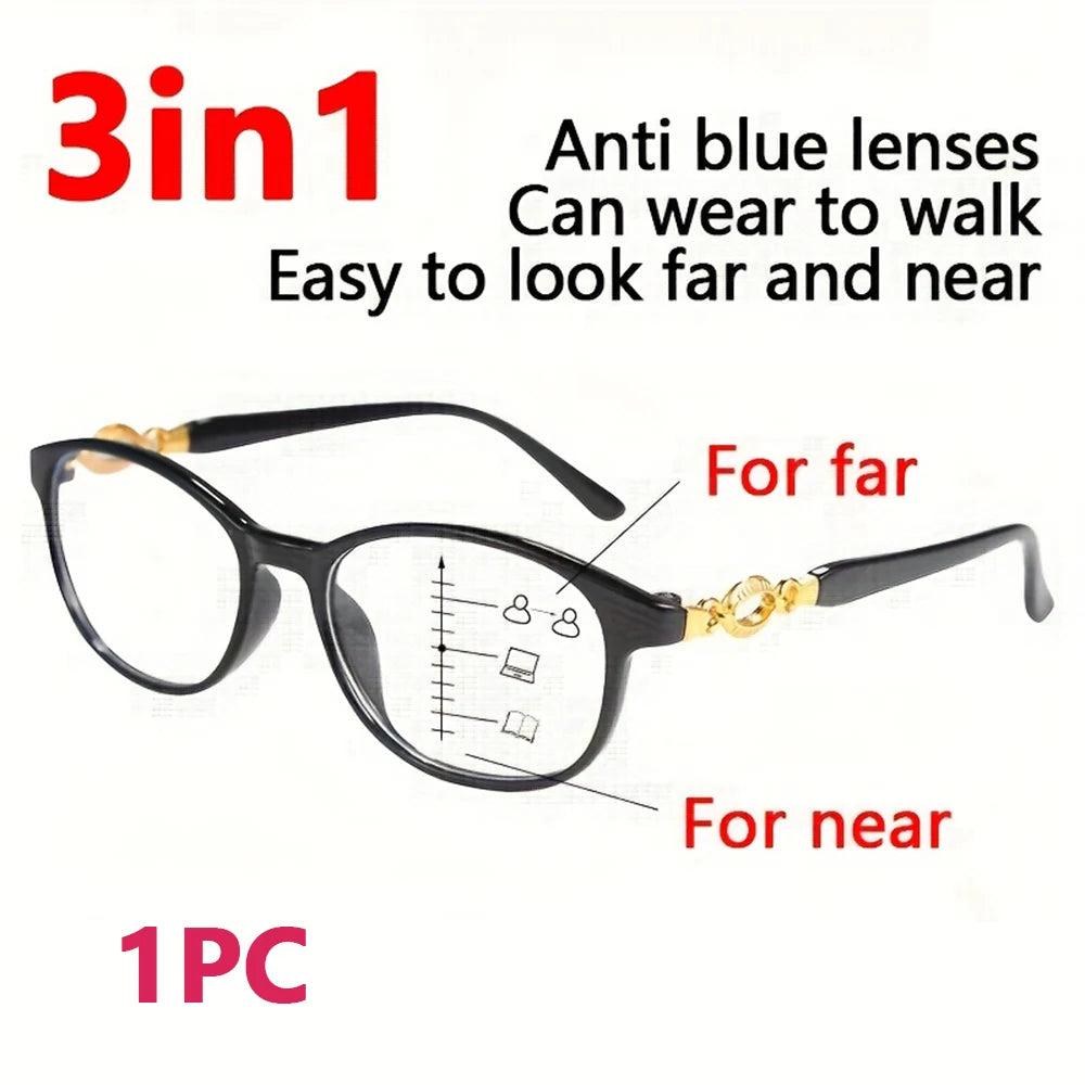 VOPHA Progressive Reading Glasses Blue Light Blocking +1.0–+3.0 Reading Glasses Qst
