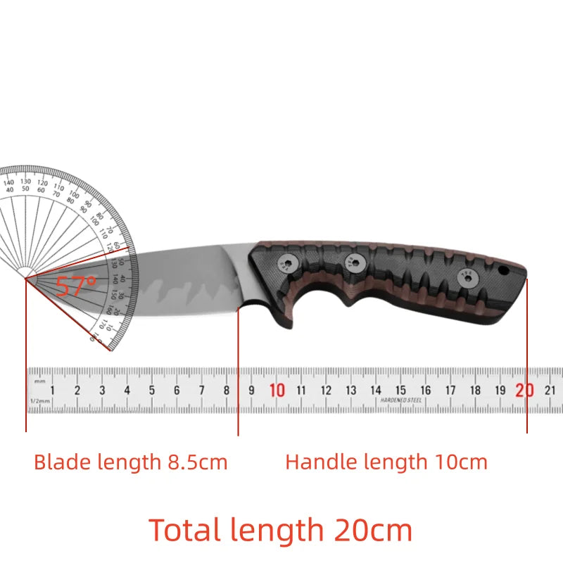 Fixed Blade Camping Knife – High-Hardness Steel with Sheath Fixed Blade Knife Qst