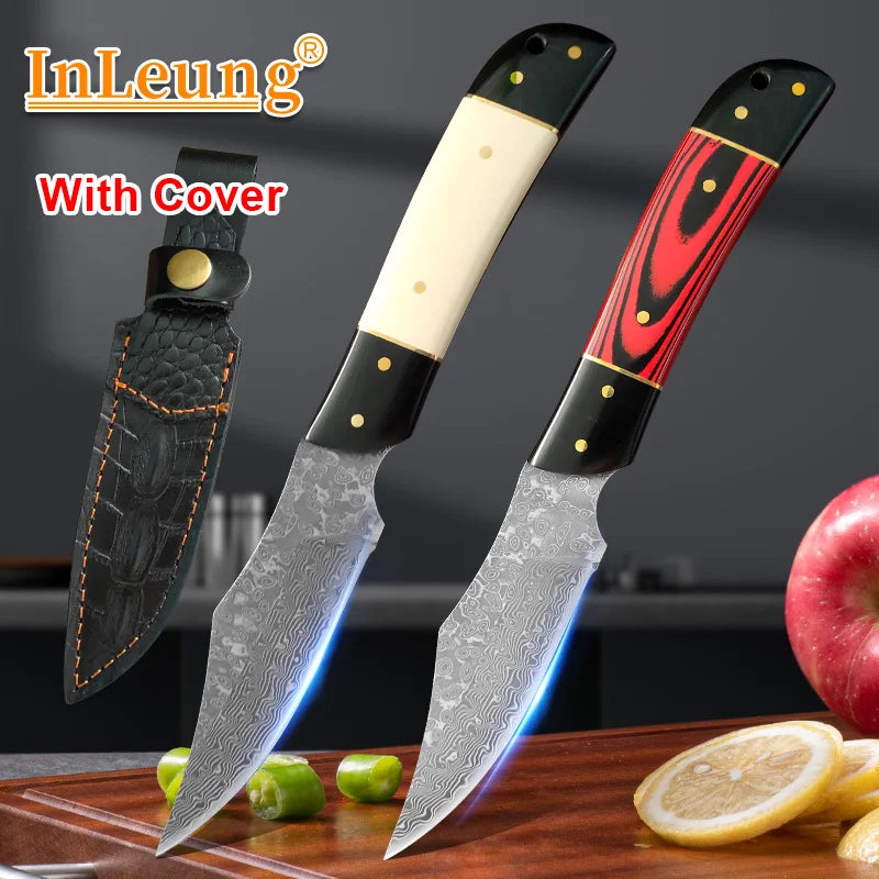 InLeung Damascus VG10 Chef Knife – Hand Forged Japanese Kitchen Damascus Chef Knife Qst