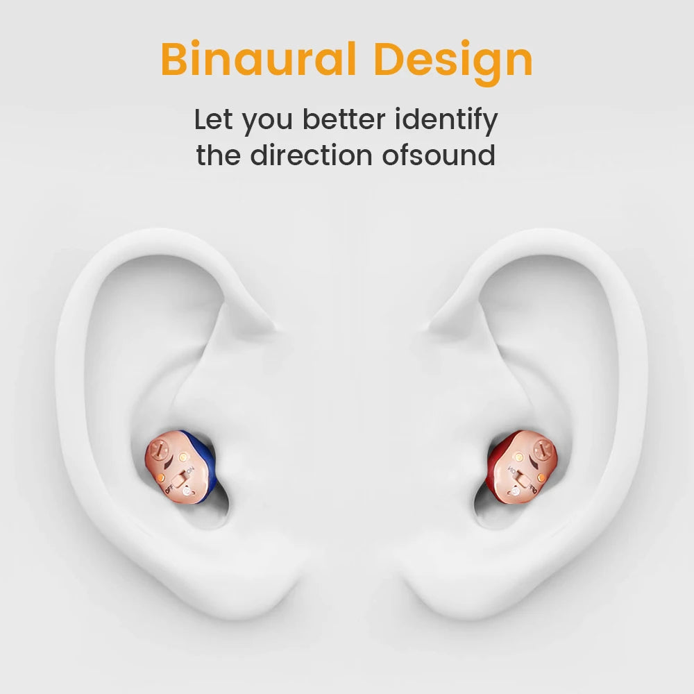 Rechargeable Invisible ITE Hearing Aid – Wireless Sound Amplifier Hearing Aid Amplifier Qst