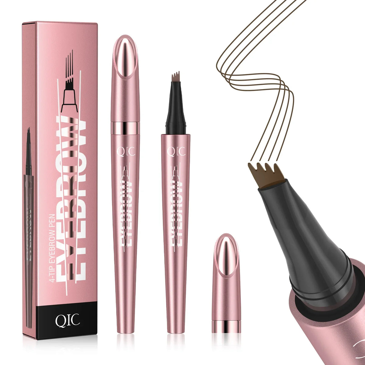Waterproof 4-Split Tip Eyebrow Tattoo Pen – 6 Colors | Qme Eyebrow Tattoo Pen Qme