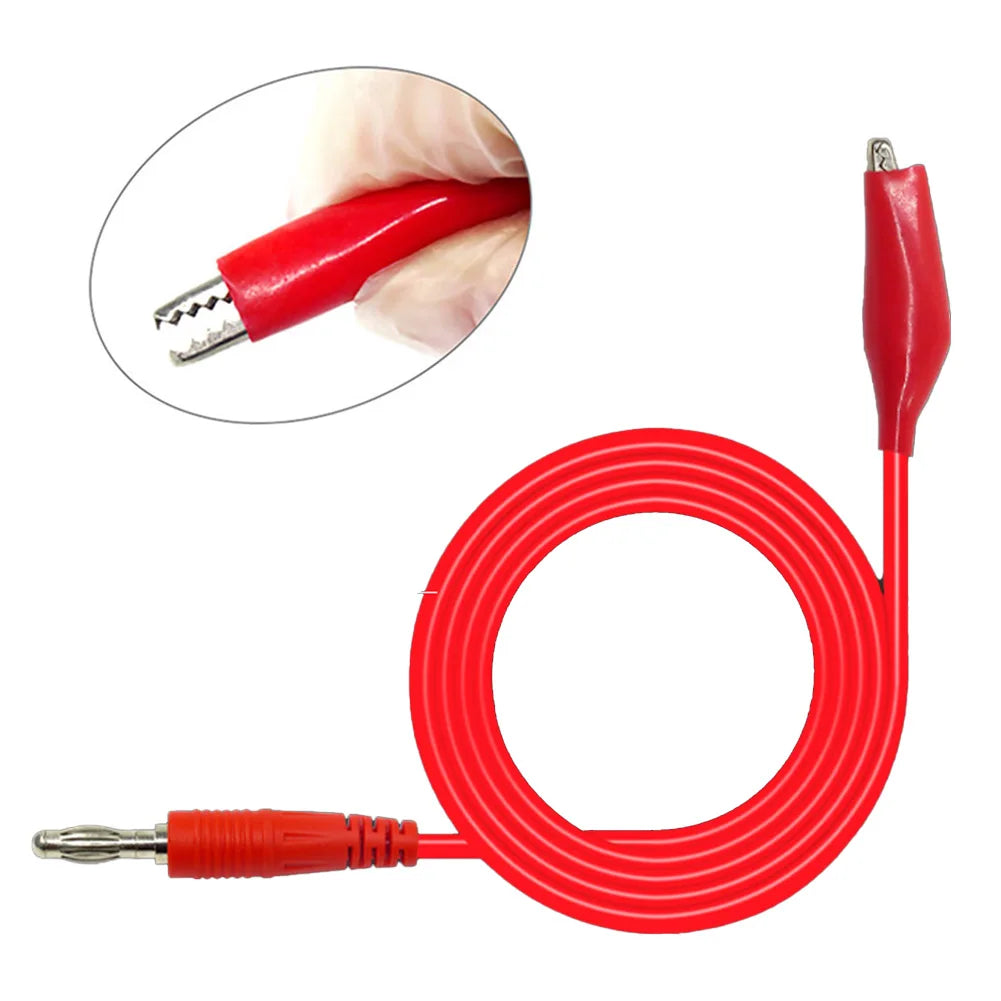 Alligator Clip to Banana Plug Test Cable Dual Tester Lead Test Cable Leads Qme