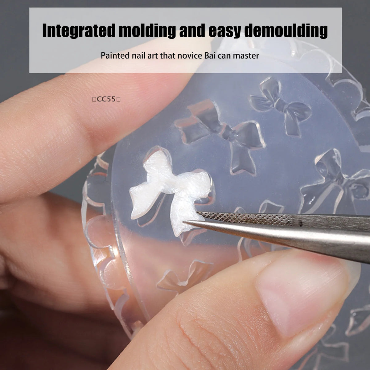 Heart Rose Butterfly Silicone Nail Art Stamping Mold – DIY Design Nail Art Mold Qst
