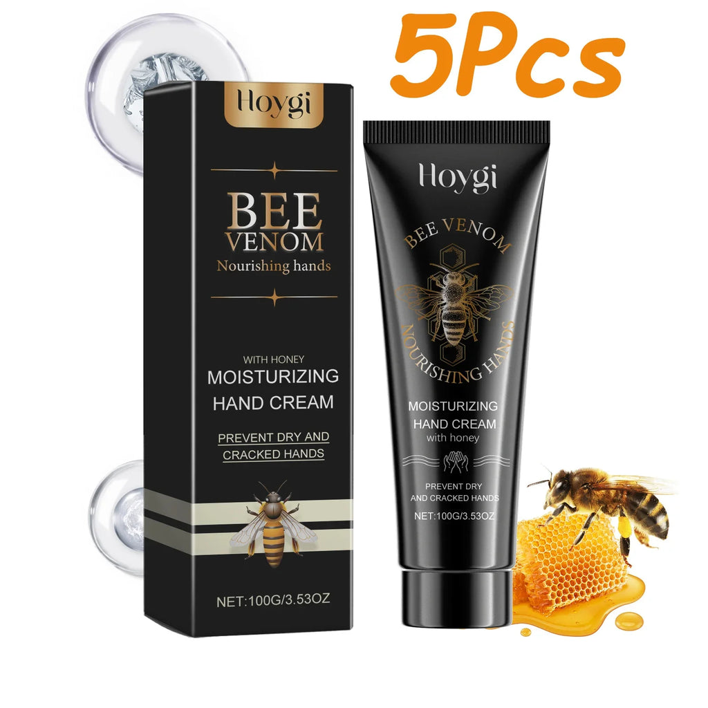 Bee Venom Hand Cream – Deep Moisture, Non-Greasy Formula Moisturizing Hand Cream Qme 5Pcs