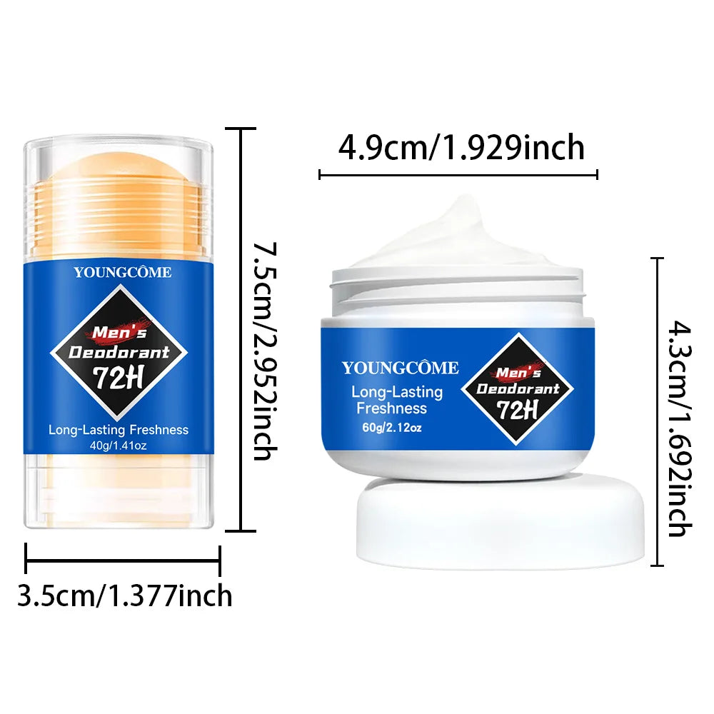 YOUNGCOME Men's Deodorant Stick – Long-Lasting Freshness Men's Deodorant Stick Qst 40g-60g