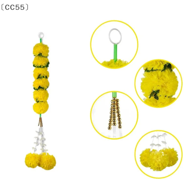Marigold Flower Garland – Halloween, Diwali & Fiesta Décor Floral Party Garland Qst