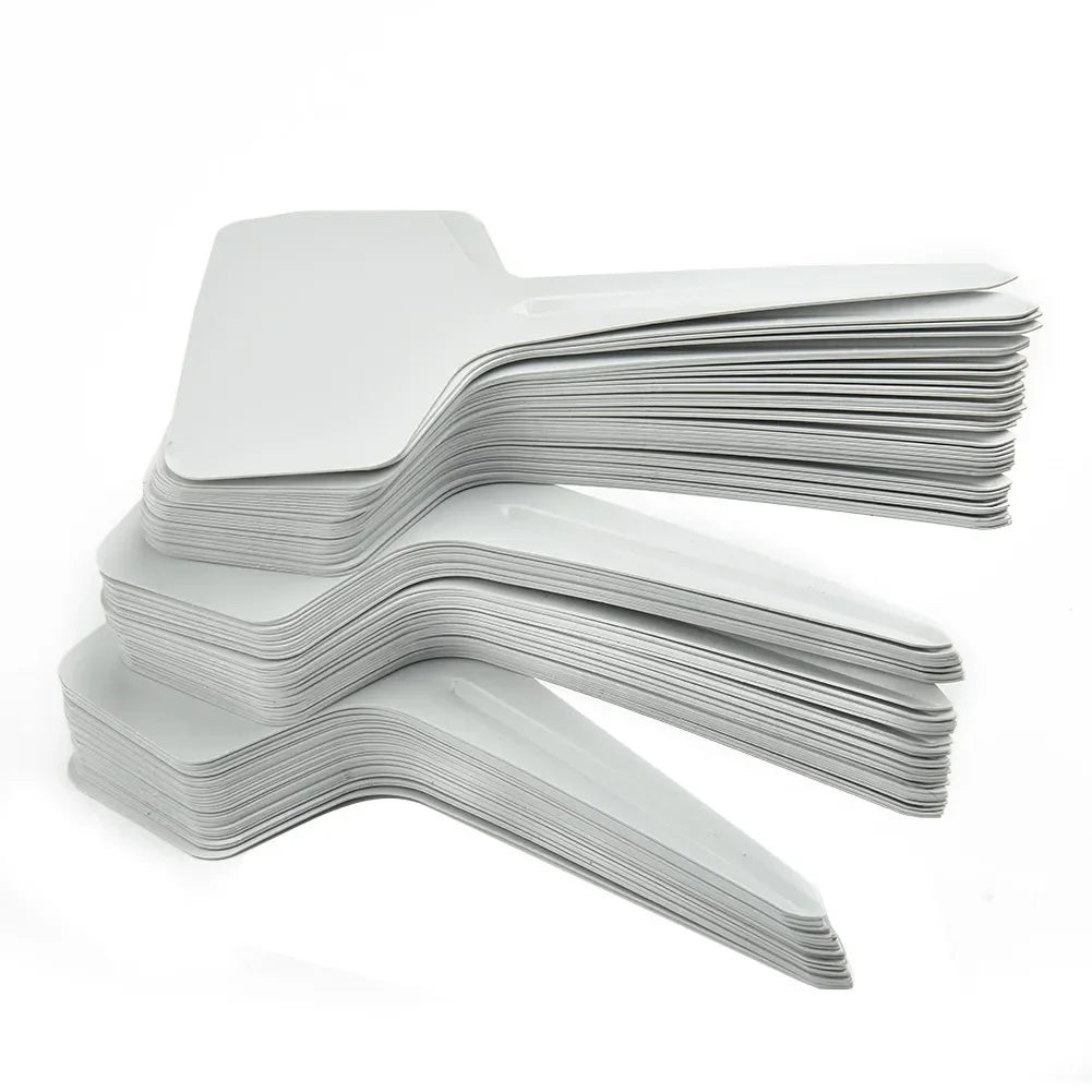 White Waterproof PVC Garden Plant Labels – 100pcs Sign Tags Garden Plant Labels Qme
