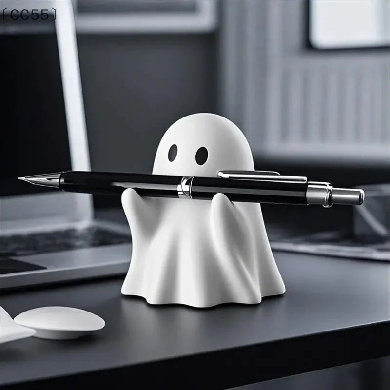 Ghost Pen Holder – Spooky Figurine Pencil Desk Organizer Pen & Pencil Holder Qst
