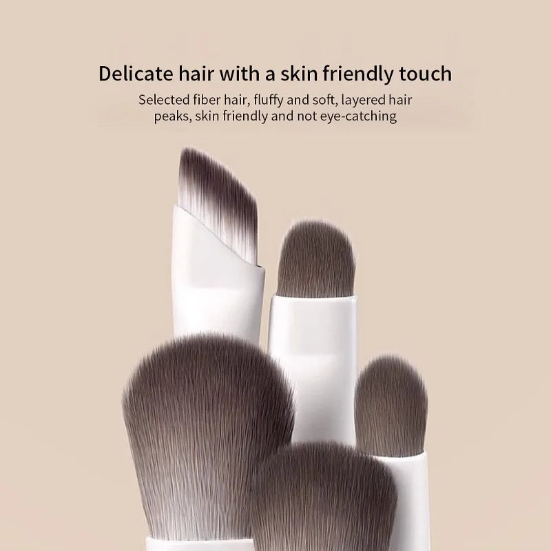 5-8 Pc Natural Eye Makeup Brush Set – Soft Eyeshadow Detail Eye Makeup Brush Set Qme