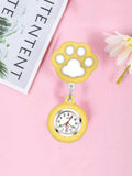 Cat Claw Nurse Pocket Watch – Stretchable Hanging Night Light Nurse Pocket Watch Qme yellow