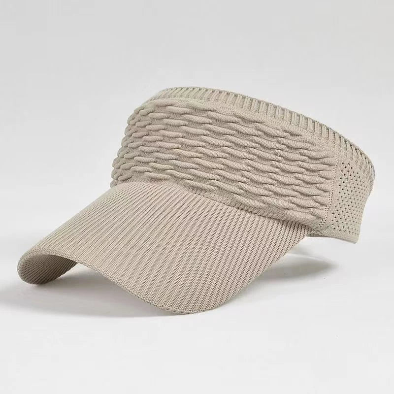 Women's Open Top UV Sun Visor Cap – Summer Beach Hat Sun Visor Cap Qst Khaki
