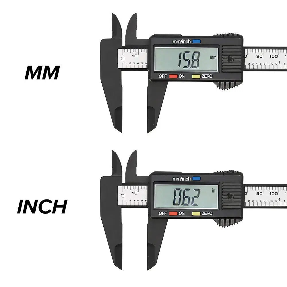 Electronic Digital Caliper Carbon Fiber Vernier Gauge Tool Digital Caliper Qme