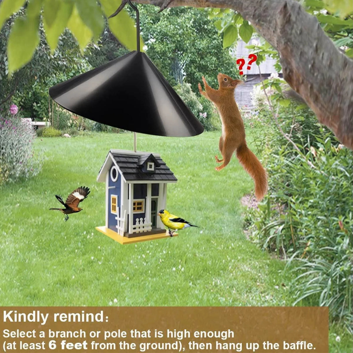 PVC Squirrel Baffle Bird Feeder Hanging Flapper Guard Bird Feeder Baffle Qme