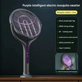 2-in-1 Mosquito Killer Lamp & Retractable Swatter USB Rechargeable Electric Mosquito Swatter Qme With Stretching Rod