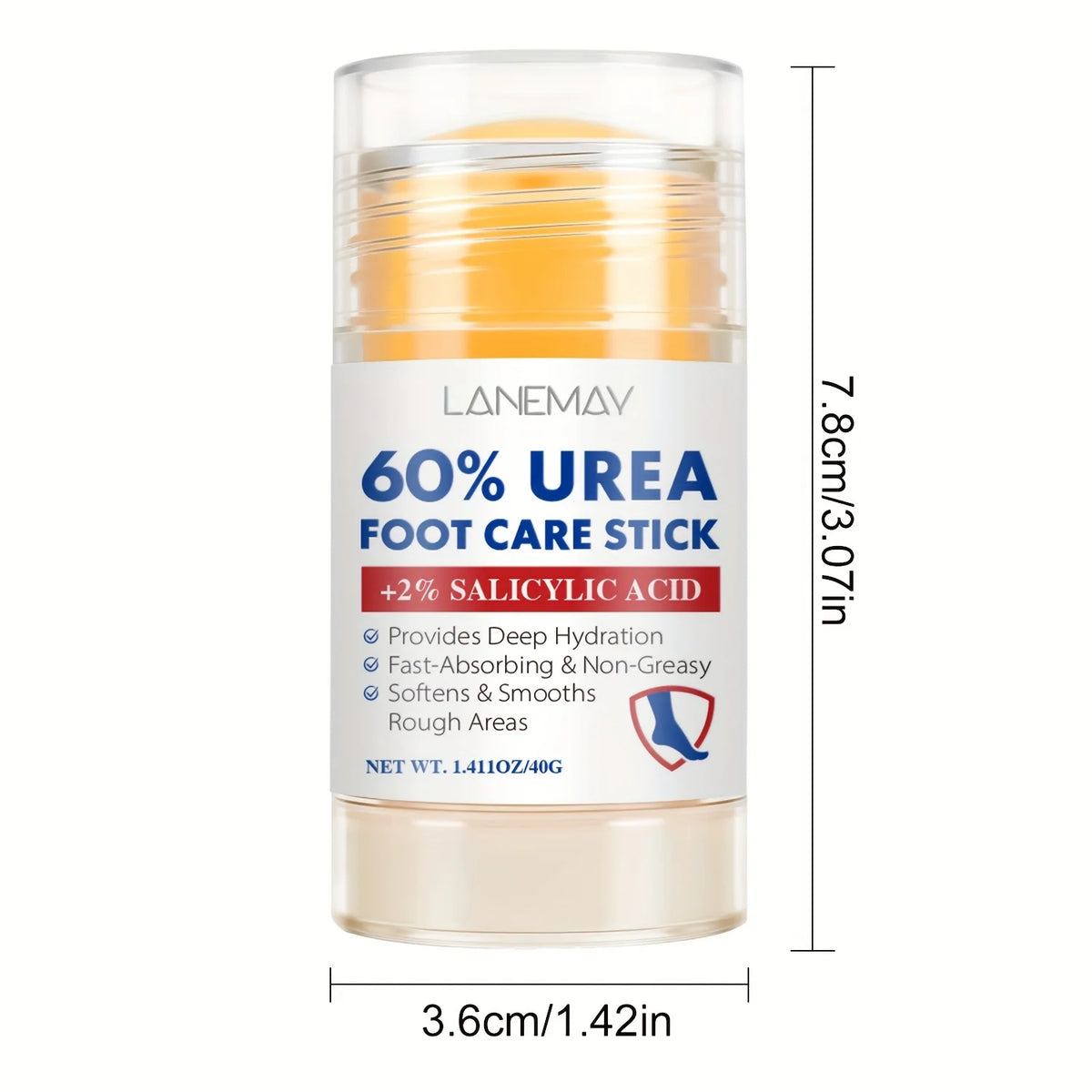 Lanemay 60% Urea Foot Stick – Dry & Cracked Heel Moisturizer Foot Care Stick Qst