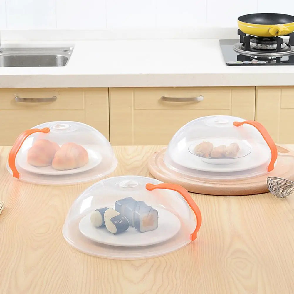 Microwave Splash Cover – Transparent BPA-Free Lid with Handle Microwave Splash Cover Qme
