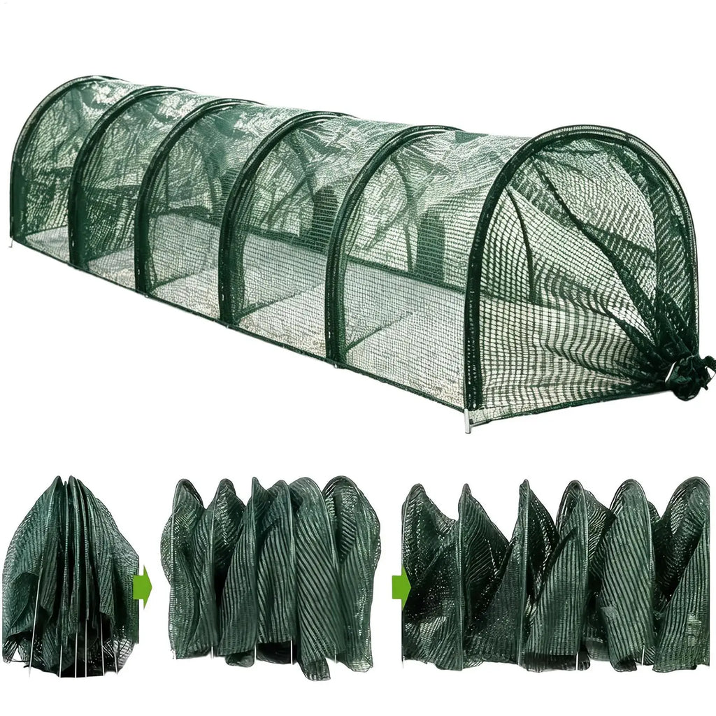 Foldable Chicken Tunnel Enclosure – Flexible Outdoor Poultry Run Poultry Tunnel Run Qme