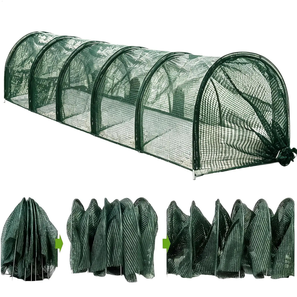 Foldable Chicken Tunnel Enclosure – Flexible Outdoor Poultry Run Poultry Tunnel Run Qme