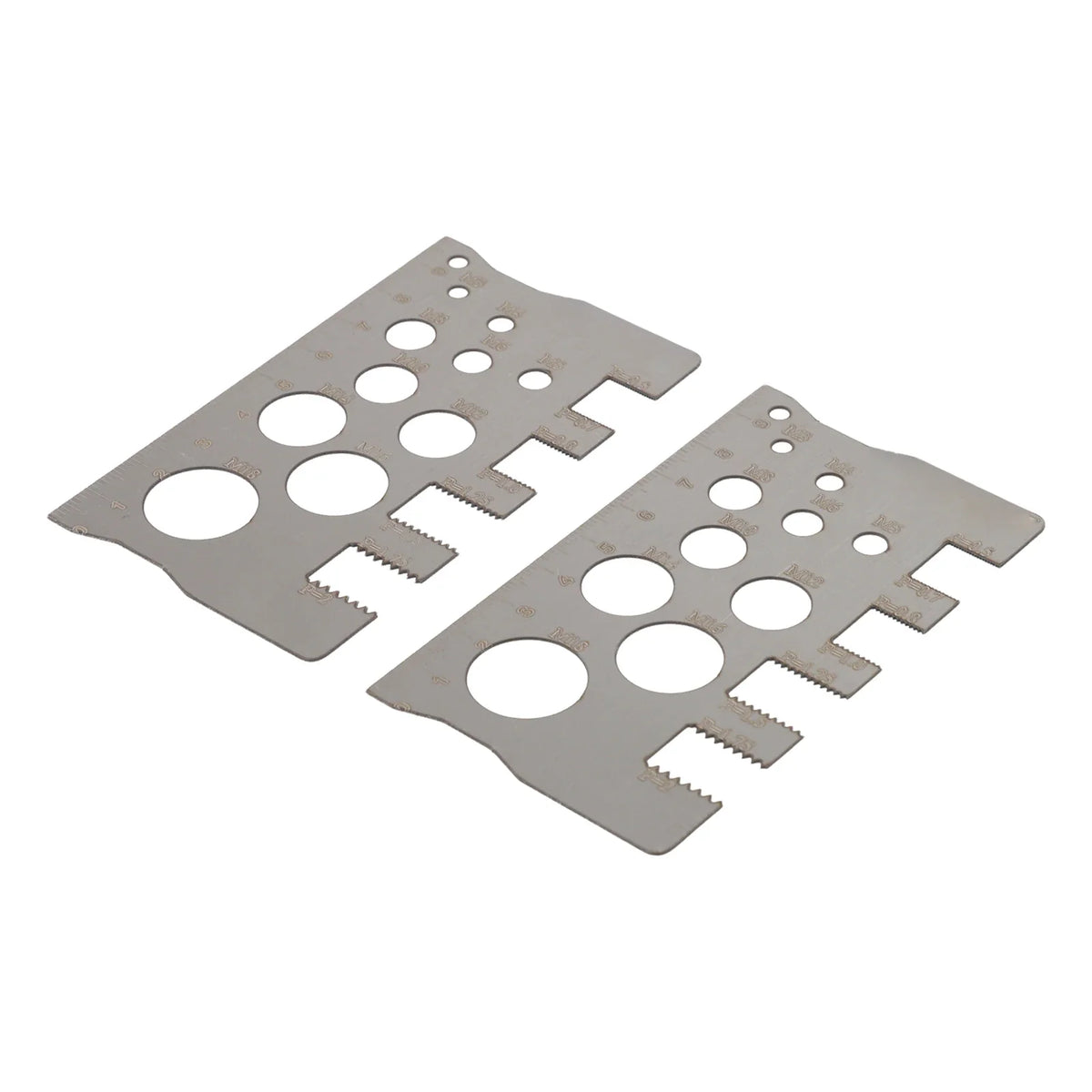 Stainless Steel Screw Thread Pitch Gauge Ruler Set of 2 Thread Pitch Gauge Qme