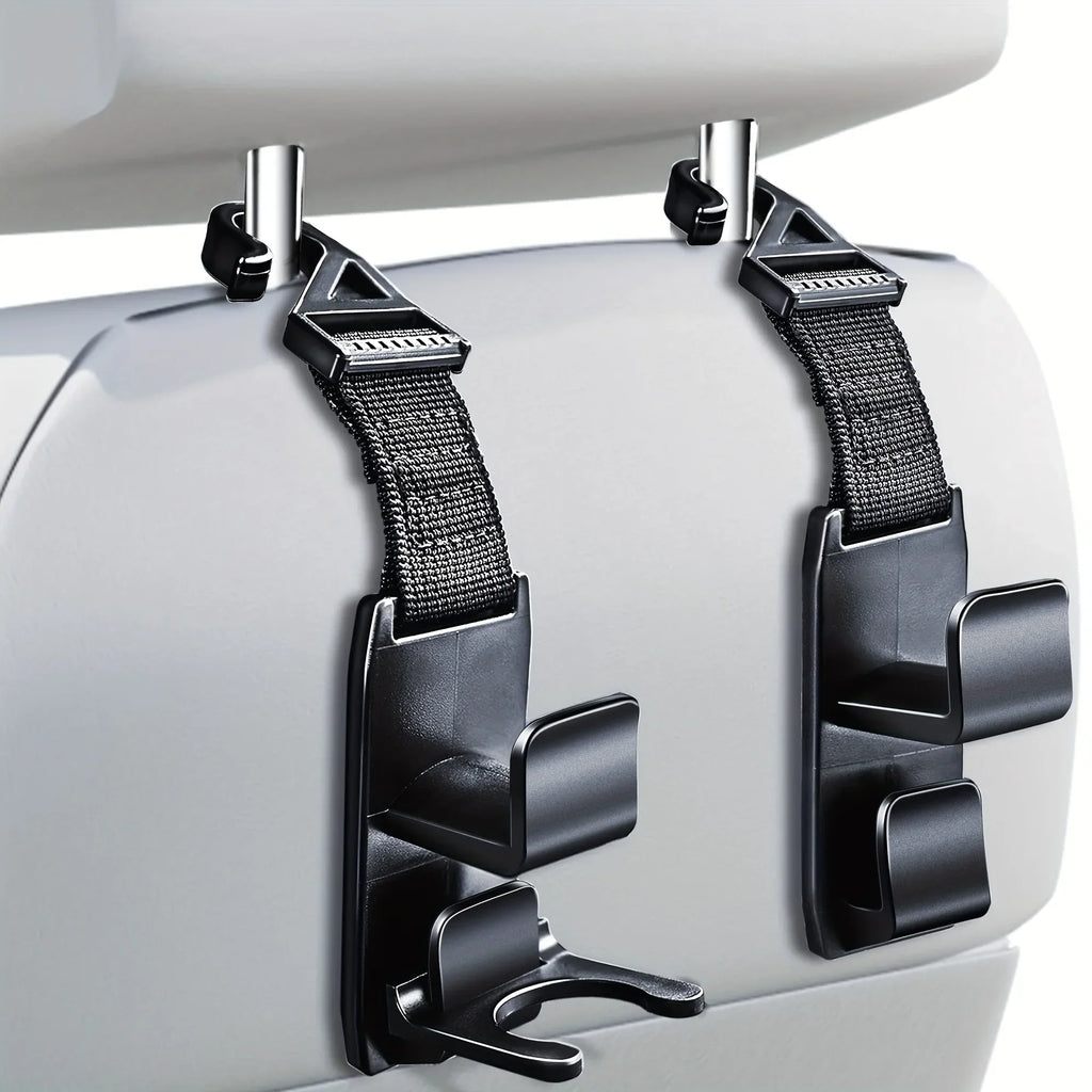Car Headrest Hook Purse Hanger & Seat Organizer – Black Car Seat Organizer Qme