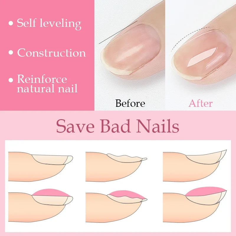 Arte Clavo Rubber Base Coat Gel Polish – Jelly Semi-Transparent Gel Nail Base Coat Qme
