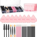 Triangle Soft Powder Puff Disposable Makeup Tool Set | Qme Makeup Applicator Set Qme 218 pcs