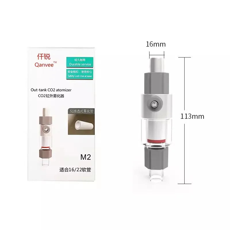 Qanvee CO2 Diffuser Atomizer Reactor for Planted Aquariums CO2 Aquarium Reactor Qme