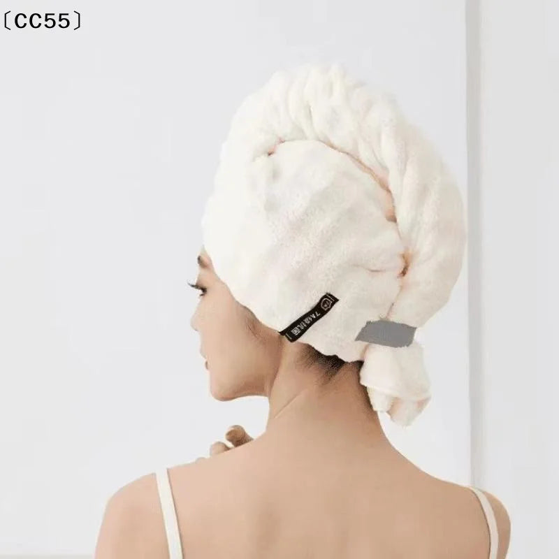Super Absorbent Quick-Dry Hair Cap – Thickened Towel Wrap Hair Drying Cap Qst