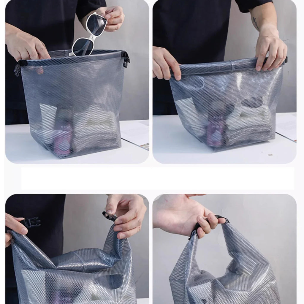 2-Pack Clear EVA Waterproof Travel Toiletry & Makeup Bags Travel Toiletry Bag Qme