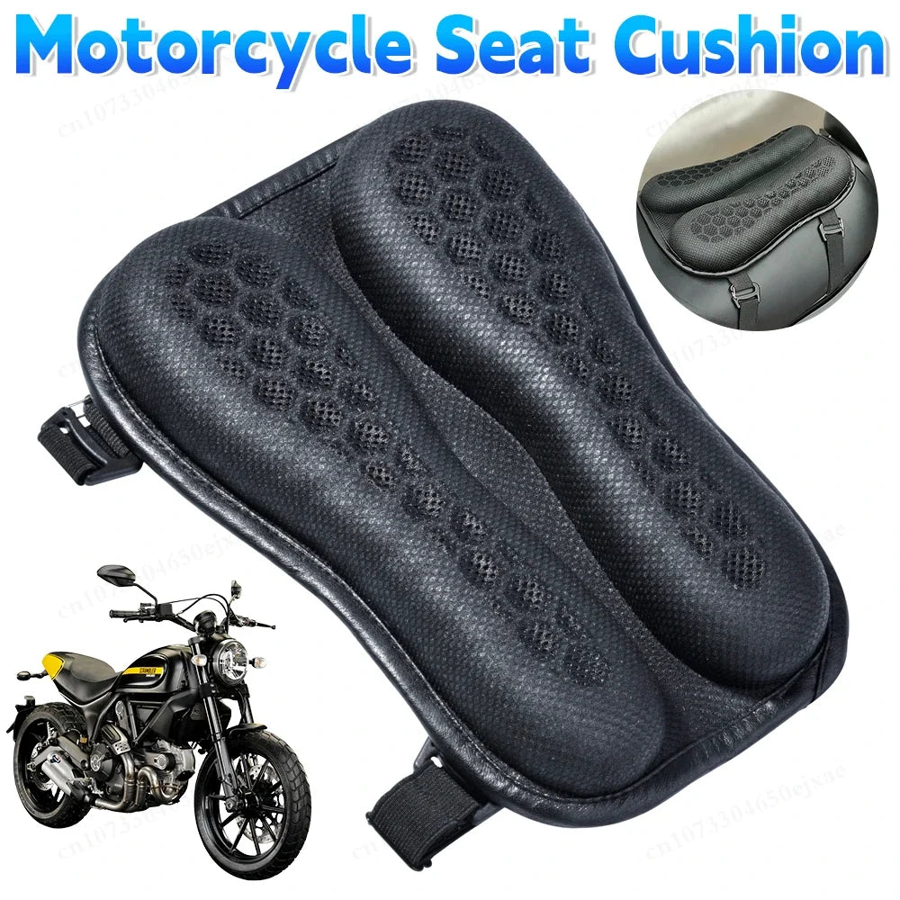 Motorcycle Seat Cushion 3D Honeycomb Gel Anti-Slip Pad Motorcycle Seat Cushion Qme