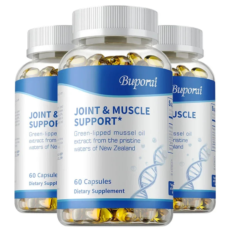 Green Lipped Mussel Oil Joint & Muscle Support Capsules Joint Support Supplement Qst 60 Capsule-3bottles