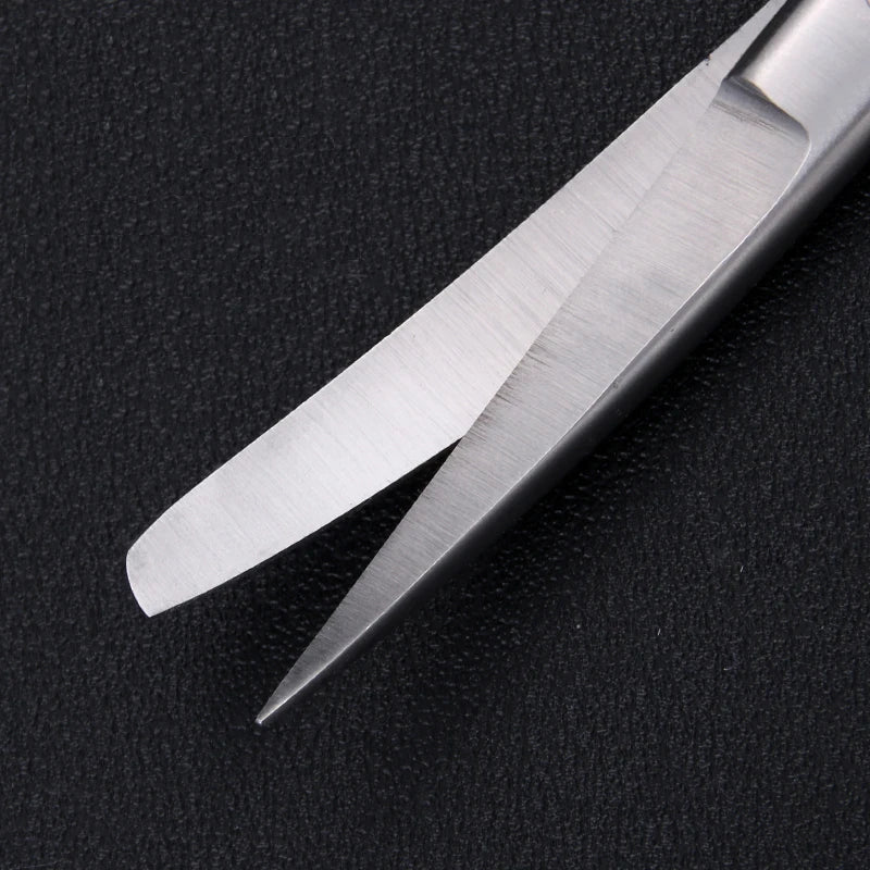 Stainless Steel Trimming Scissors Crescent Notch Straight Head Precision Trimming Scissors Qme