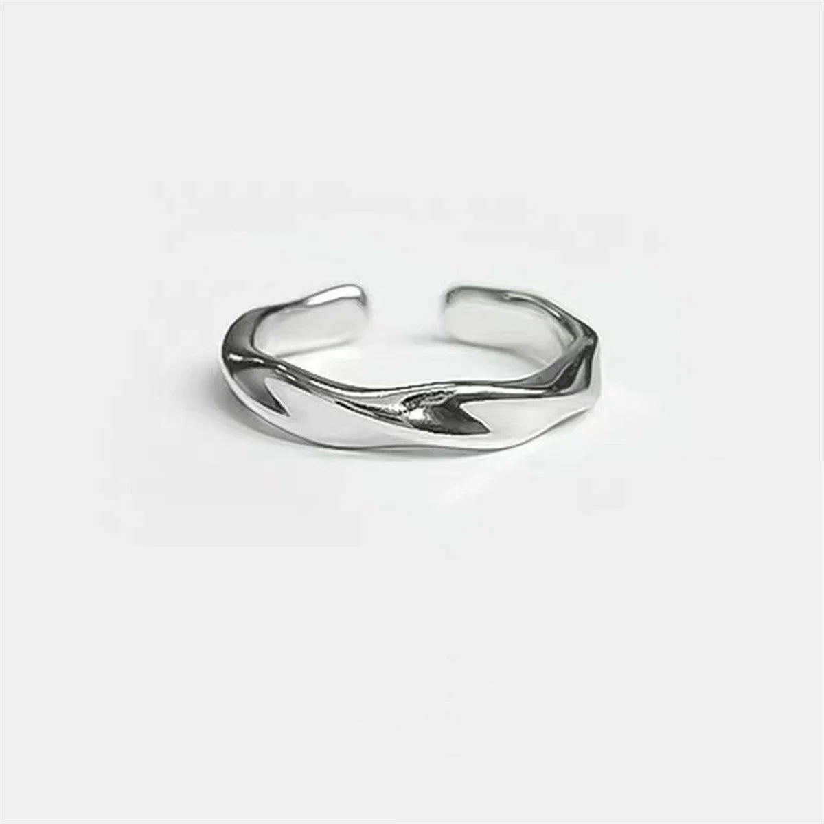 Metal Twist Open Adjustable Ring for Men & Women Adjustable Fashion Ring Qme 1