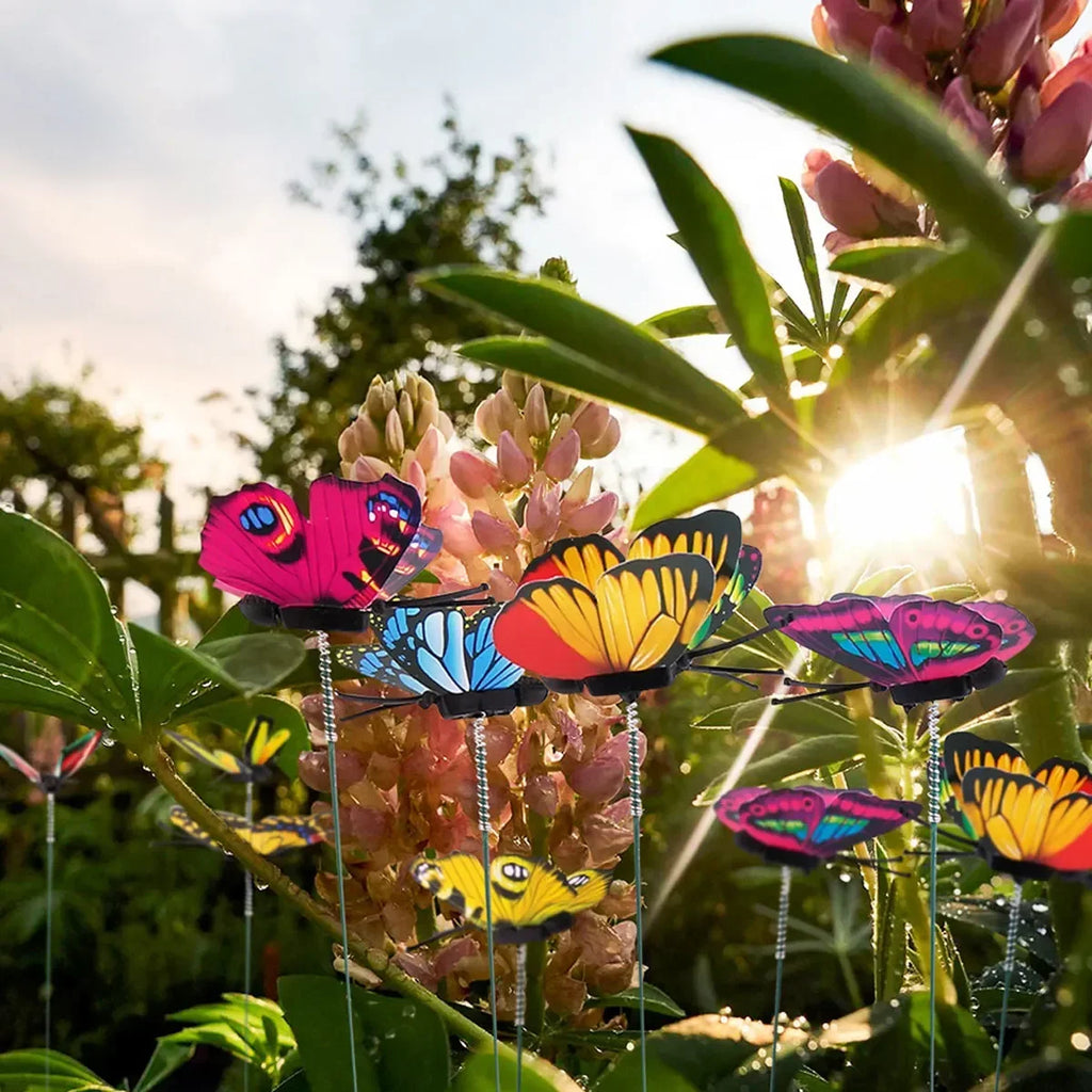 Colorful Butterfly Garden Stakes – Wind-Flutter Simulation Decor Garden Decorative Stakes Qme